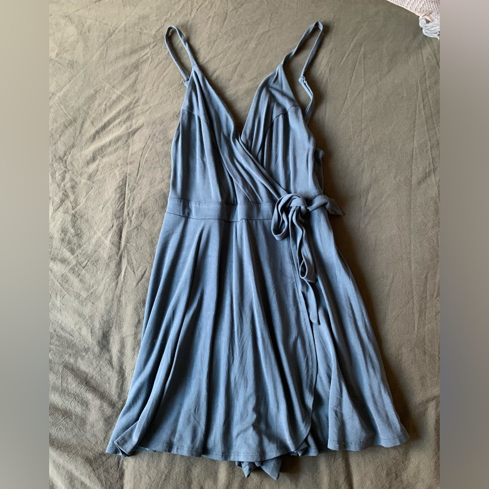Urban Outfitters | Kimchi Blue skort tie romper in green/ teal